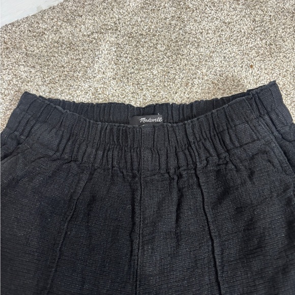 Madewell Linen Breezewoven Pull On High Rise Straight Pants Black XS - Picture 9 of 11